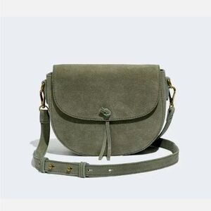 Madewell Sage Green Suede Crossbody Bag